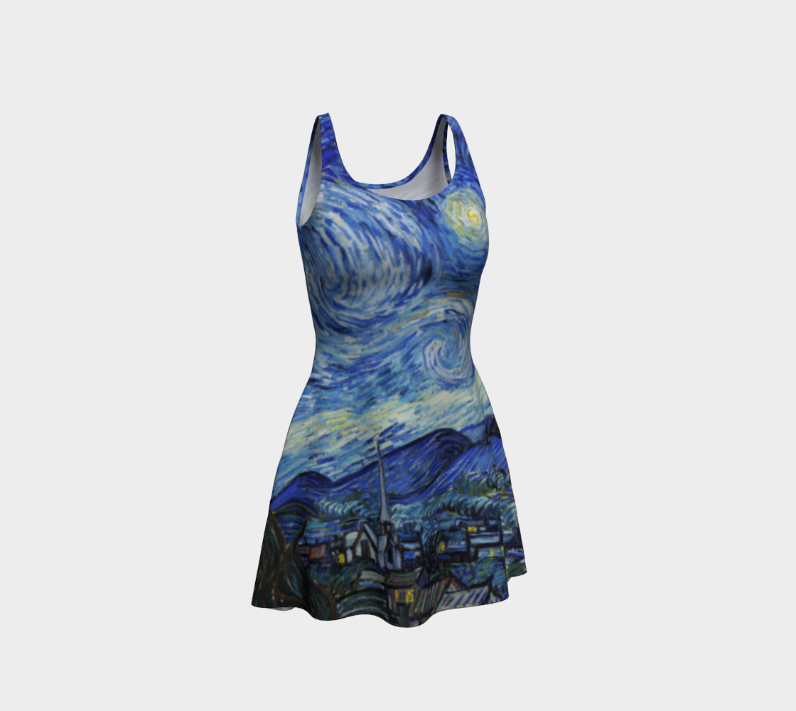 Van Gogh's Starry Night flared dress