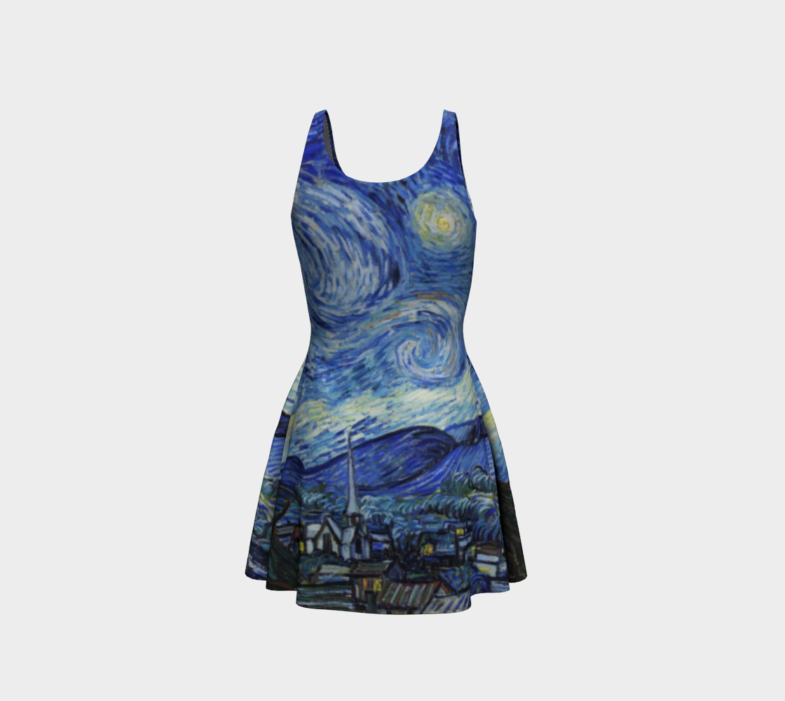 Van Gogh's Starry Night flared dress