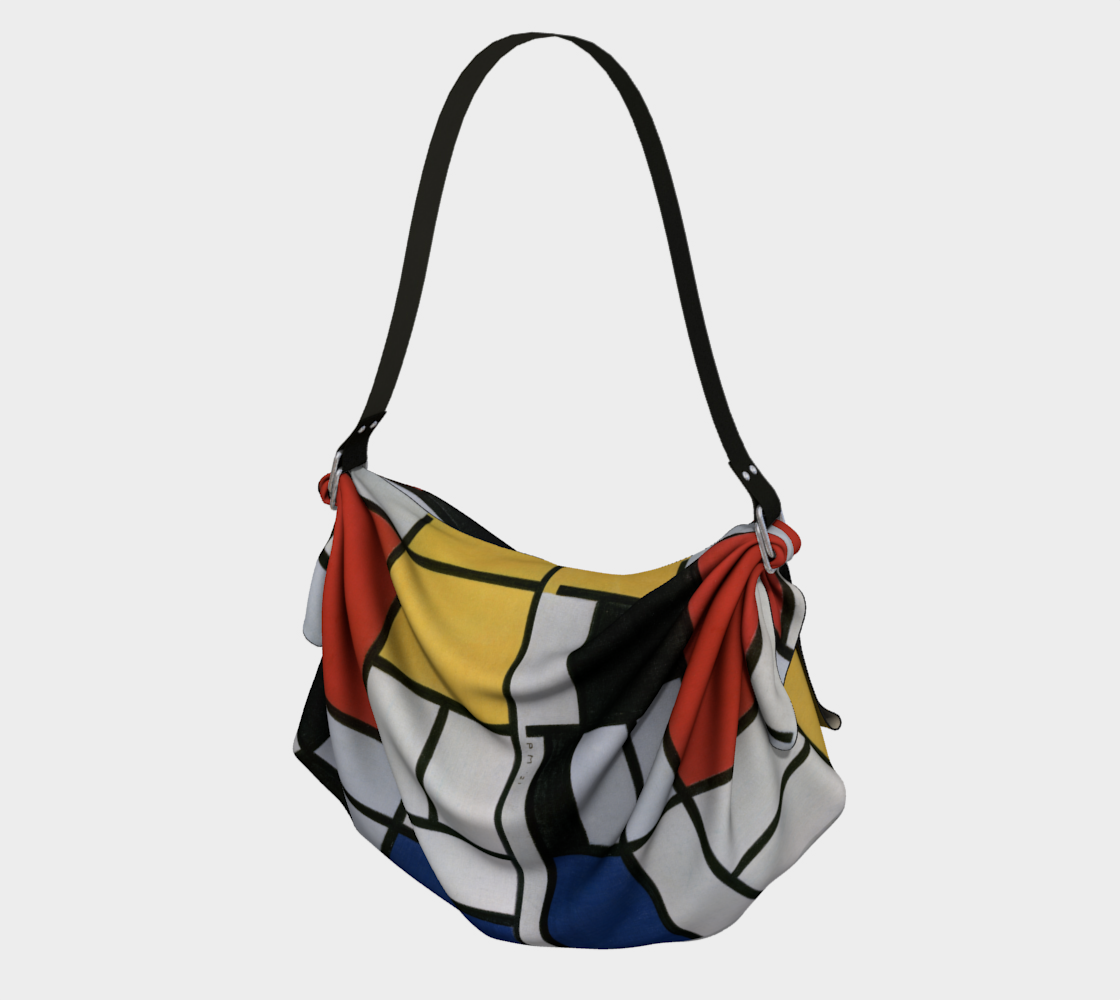 Piet Mondrian inspired abstract tote